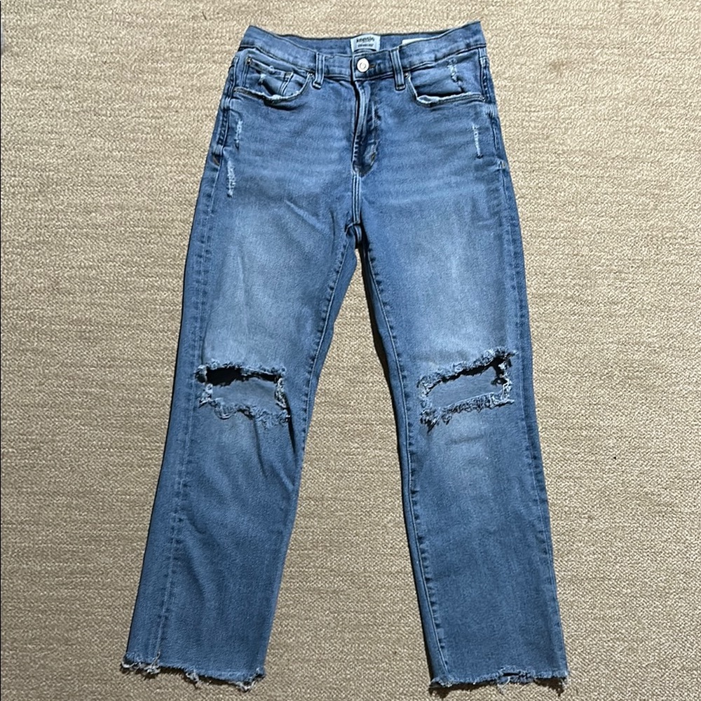 Women's Distressed Blue Jeans